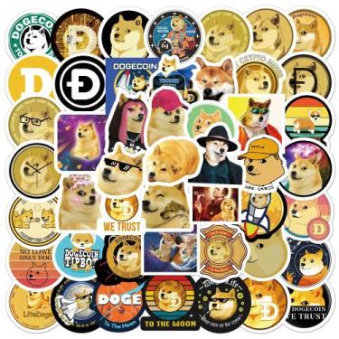 Imagem de Adesivos Dogecoins em vinil impermeável Anime 100 unidades/lote - yiwe