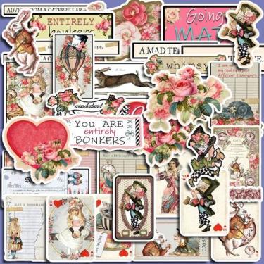 Imagem de Adesivos Alices Teas Partys, vinil impermeável, anime, 37 unidades - y