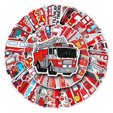 Imagem de Adesivo Anime Fire Truck Vinyl Cartoon Anime 50 unidades - yiweisai