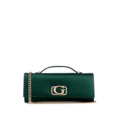 Imagem de Bolsa Guess Zalina Top Handle Clutch Verde- SE935072-Feminino