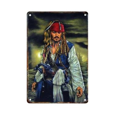 Imagem de Placa De Metal Retrô Piratas Do Caribe Disney Arte De Parede Decoração