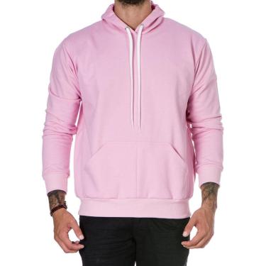 Imagem de Blusa de Frio Moletom Canguru Jaqueta Liso Basico Com Capuz Ajustavel Lançamento Inverno-Masculino