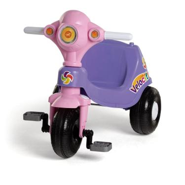 Imagem de Triciclo Infantil com Haste Direcionável Velocita  Lilás  Calesita