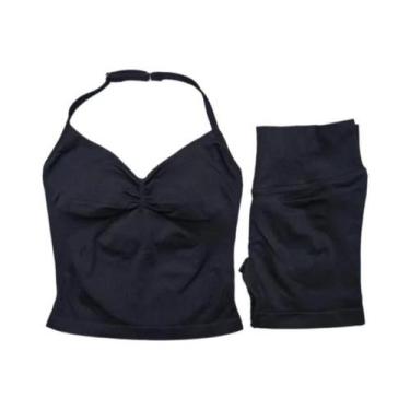 Imagem de Conjunto De Yoga Sem Costura Para Mulheres, 2 Peças, Roupas De Treino,