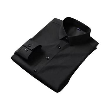 Imagem de Camisa Masculina De Fibra De Bambu De Manga Longa, Não Amassa, Antirru