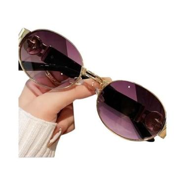 Imagem de Óculos De Sol Unissex Polarizados UV400 Com Armação Oval E Lentes Espe