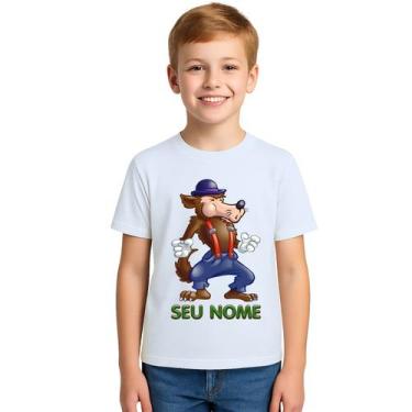 Imagem de Camiseta Lobo Mau Desenho Estampa Personalizada - UseP4, Branco, Juven