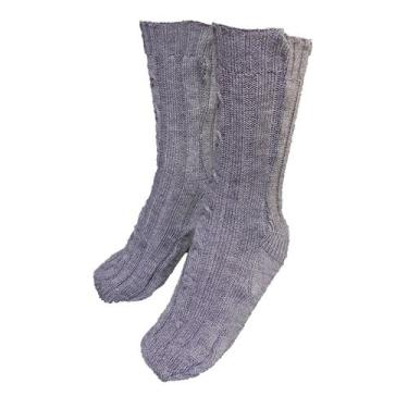 Imagem de Meia de Lã - Tricô Trança - Quentinha e Confortável - Katlen Tricot Co