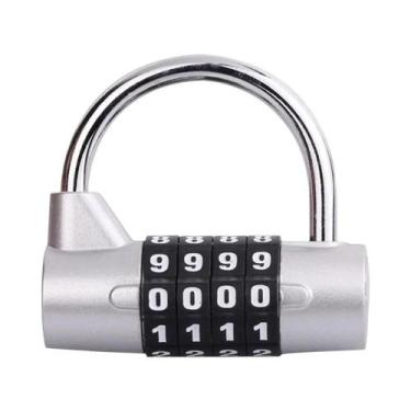 Imagem de Cadeado De Combinação De 4 Dígitos Resistente Para Uso Externo E À Pro