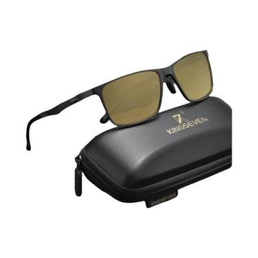 Imagem de Óculos De Sol Unissex Polarizados UV400 Retangulares Da Moda KINGSEVEN