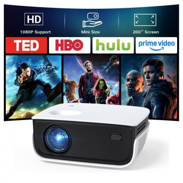 Imagem de Projetor Mini Portátil NICPOW Preto e Branco 1080P RD850 230V