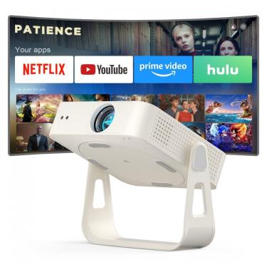 Imagem de Projetor Smart Mini XuanPad Branco Suporte 4K Nativo 1080P Foco Automático WiFi Bluetooth Suporte 360° Q5