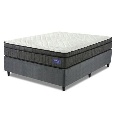 Imagem de Cama Box Desmontável Colchão Queen Ortopédico D33 Euro Pillow Ultra 158x198x63cm Cinza