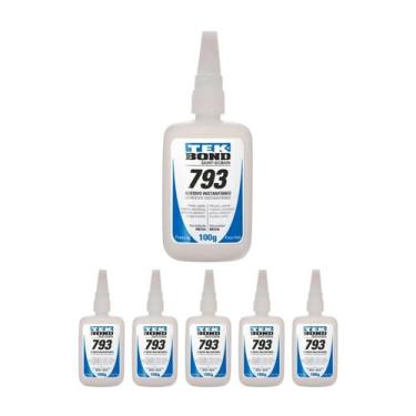 Imagem de Kit 6 Adesivo Instantâneo 100g 793 Tekbond