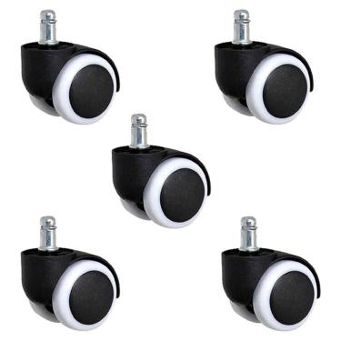 Imagem de Rodinha Giratoria de Cadeira Escritorio Kit 5 Uni Resistente Home Office Casa Trabalho Estudo Quarto