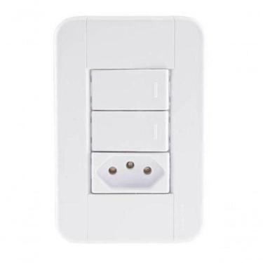 Imagem de Conjunto 4x2 2 Interruptores Simples 10 A 250 V 1 Tomada 2p+t 20 A 250