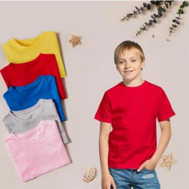 Imagem de Camiseta Infantil Manga curta Algodão Conforto Premium Menino Menina -