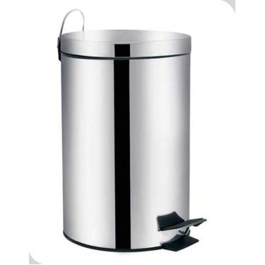 Imagem de Lixeira Inox 12L Ágata com Pedal e Balde Interno Removível - Mor