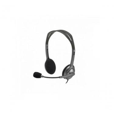 Imagem de Headset H111 com Microfone com Redução de Ruídos e Braço Giratório Flexível Cinza Logitech