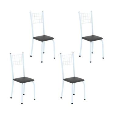 Imagem de Kit 4 Cadeiras Tubular 95x37x40 Cm Dany - Soma Móveis