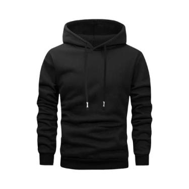 Imagem de Hoodies Oversized De Fleece Para Homens E Mulheres, Preto, Várias Core