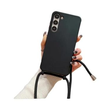 Imagem de Capa De Silicone Fosca Com Alça Transversal Para Samsung S24 S23 Ultra