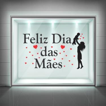 Imagem de Adesivo em recorte para vitrine dia das mães 58x100cm admaes01 - Dekal
