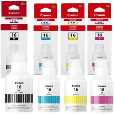 Imagem de Kit Com 4 Tintas Gi16 (black,cyan,magenta,yellow) para impressora Gx60