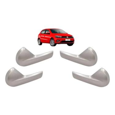 Imagem de Kit 4 Gatilho Maçaneta interna Puxador Gol Voyage G5 G6 Cor Prata - Ci
