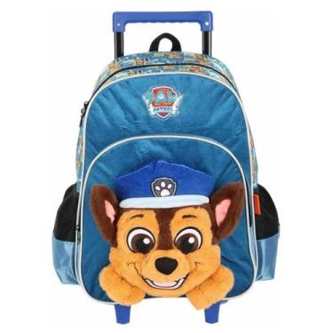 Imagem de Mochila de Carrinho Escolar Infantil Luxcel Patrulha Canina Pelúcia, A
