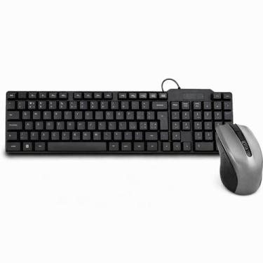 Imagem de Kit Teclado e Mouse Sem Fio com Bluetooth Integrado Escritório 2.4GHz 