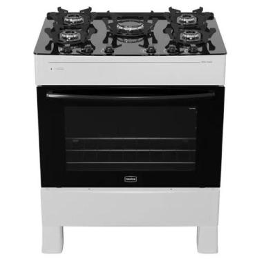 Imagem de Fogão Realce Smart Glass 5 Bocas Automático Mesa de Vidro, Branco, Biv