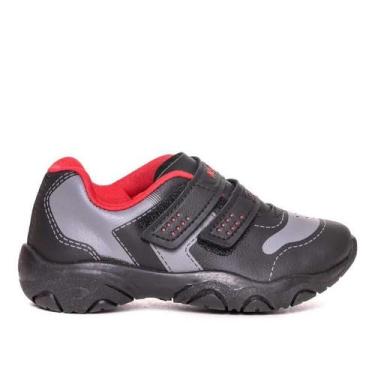 Imagem de Tênis Infantil Menino Kidy Play Carro Preto/Vermelho 30, Preto, Vermel