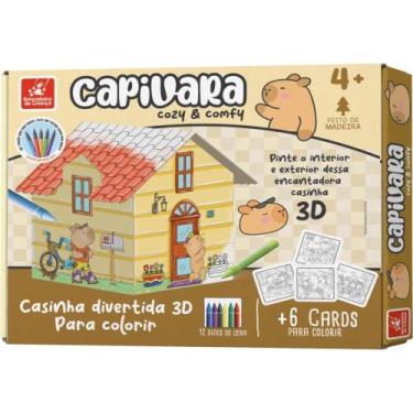Imagem de Brinquedo para Colorir Capivara Casinha - Brinc. de Crianca
