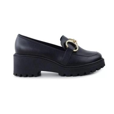 Imagem de Sapato Oxford Feminino Beira Rio 4300102, Preto, 35