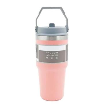 Imagem de Copo Térmico Com Alça + Tampa 600ml em Aço Inox - 7908475133229 - Top 