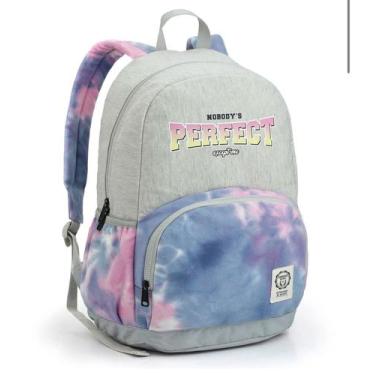 Imagem de Mochila Escolar 18 Perfect Lilás Feminina Reforçada Seanite - FUNPACKS