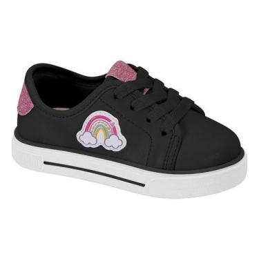 Imagem de Tenis Infantil Molekinha Meninas Confortavel 2732.204, Preto, 18 BR