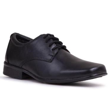 Imagem de Sapato Social Infantil Masculino Couro Preto Vietro, 32