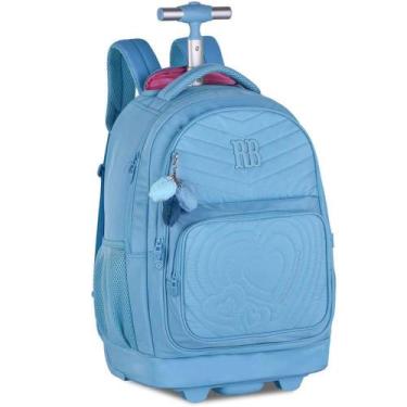 Imagem de Mochila de carrinho rebecca bonbon soft com matelasse up, Rb24673 azul
