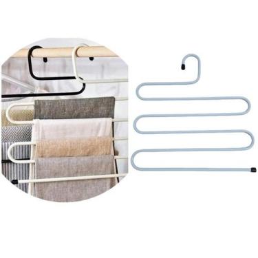 Imagem de Cabide para Calça Bermuda Saia em Metal 5 Divisórias Unidade - Cosy