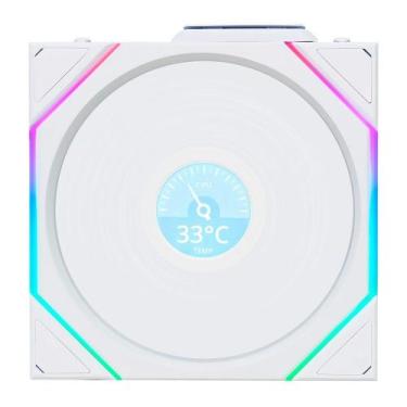 Imagem de Ventoinha Lian Li UNI FAN TL LCD, 120mm, ARGB, Reverse Blade, Branca -