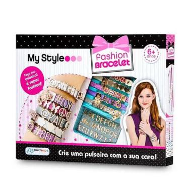 Imagem de Pulseiras Feminina My Style Kit Fhashion Bracelete com Letras e Pingen