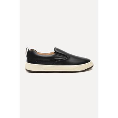 Imagem de Tênis Reserva Asher Slip on Couro preto, 41, Preto