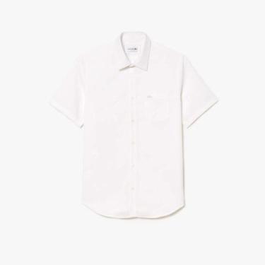 Imagem de Camisa de Algodão de Mangas Curtas de Caimento Regular - Lacoste, 41, 