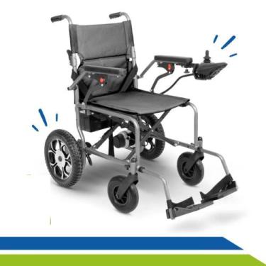 Imagem de Cadeira de Rodas Motorizada Super Leve Dobrável Portátil até 120kg com
