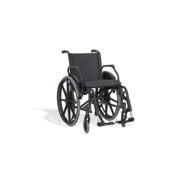 Imagem de Cadeira de Rodas KE AÇO 48CM Preta (ATÉ 120 KG) - Ortobras