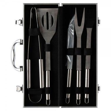 Imagem de Kit Churrasco 5 Peças Em Aço Inox. - Clink