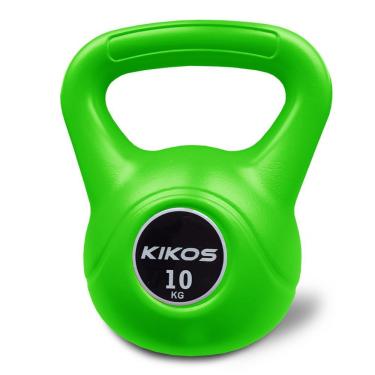 Imagem de Kettlebell Cement Ps 10kg para Treino de Força com Material Emborrachado Verde Kikos