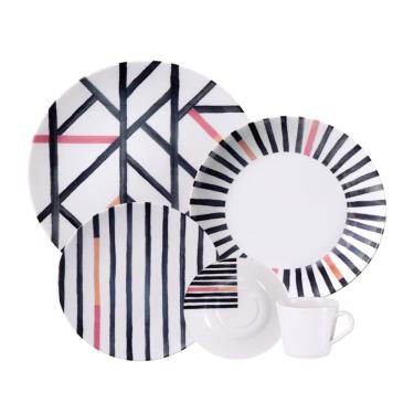 Imagem de Aparelho de Jantar Street 20 Peças em Porcelana Branco para Uso Diário Tramontina